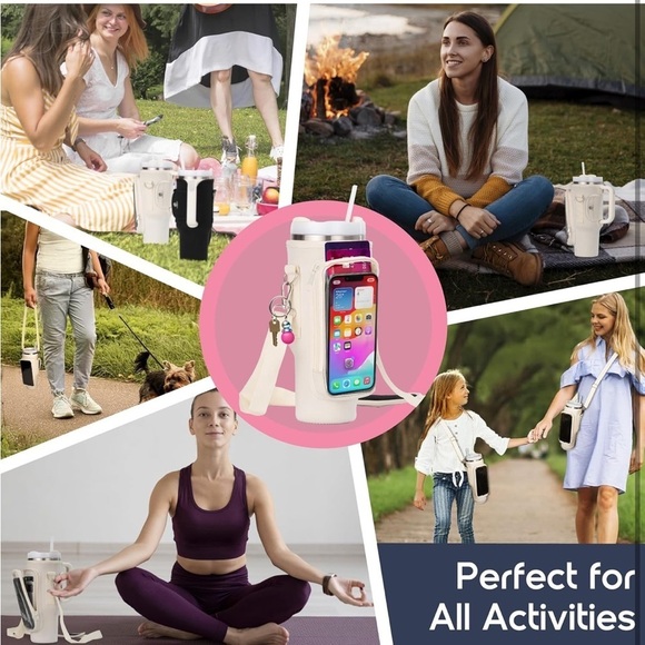 Brand New Stanley 40 oz Cup Accessory Water Bottle Holder Strap Neoprene Sleeve - Picture 7 of 16